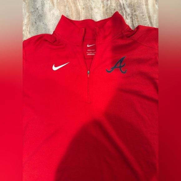 Men’s NIKE Atlanta Braves Agility pacer lightweight half zip top- Size medium - Picture 8 of 10